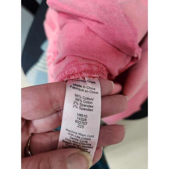 Coldwater Creek Womens Pink Capri Pants Size 14P Cotton/Spandex - Picture 4 of 4